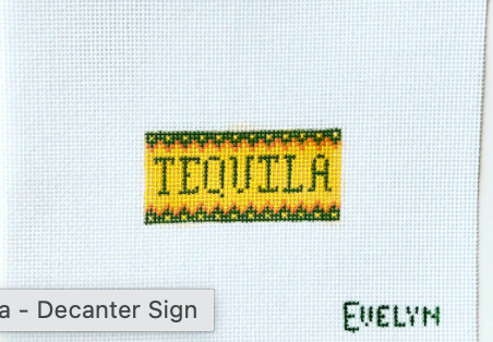 Canvas DECANTER LABELS  - TEQUILLA   2.5X1.5"