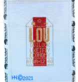 Canvas HEDGEHOG RETRO LUGGAGE TAG -DO I LOOK LIKE I FLY ECONOMY    3X5"