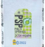 Canvas HEDGEHOG RETRO LUGGAGE TAG -PALM SPRINGS   3X5"
