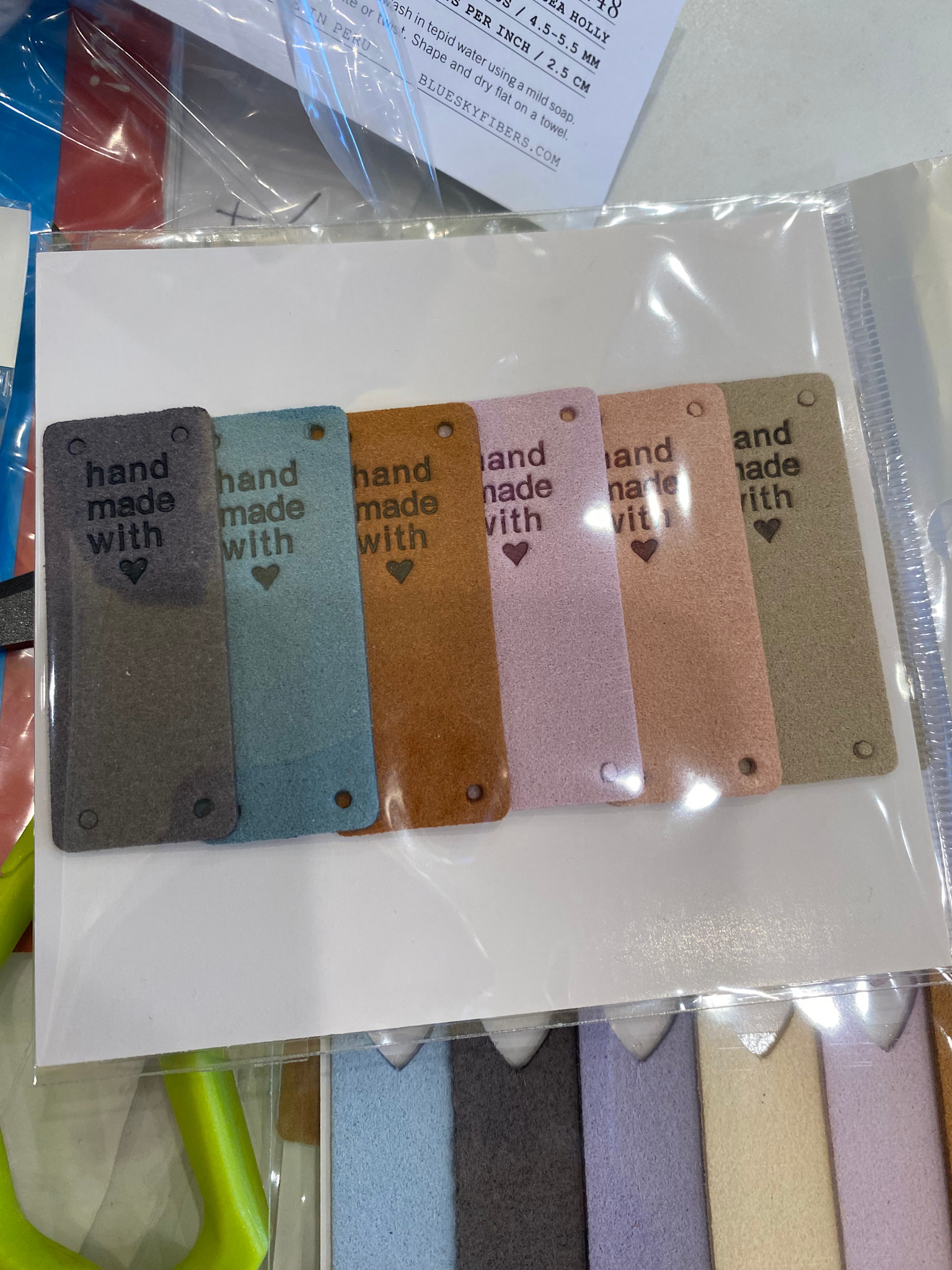 Accessories LEATHER KNIT TAG  -HANDMADE VERTICAL   CI/TAGVERT   SET OF 6