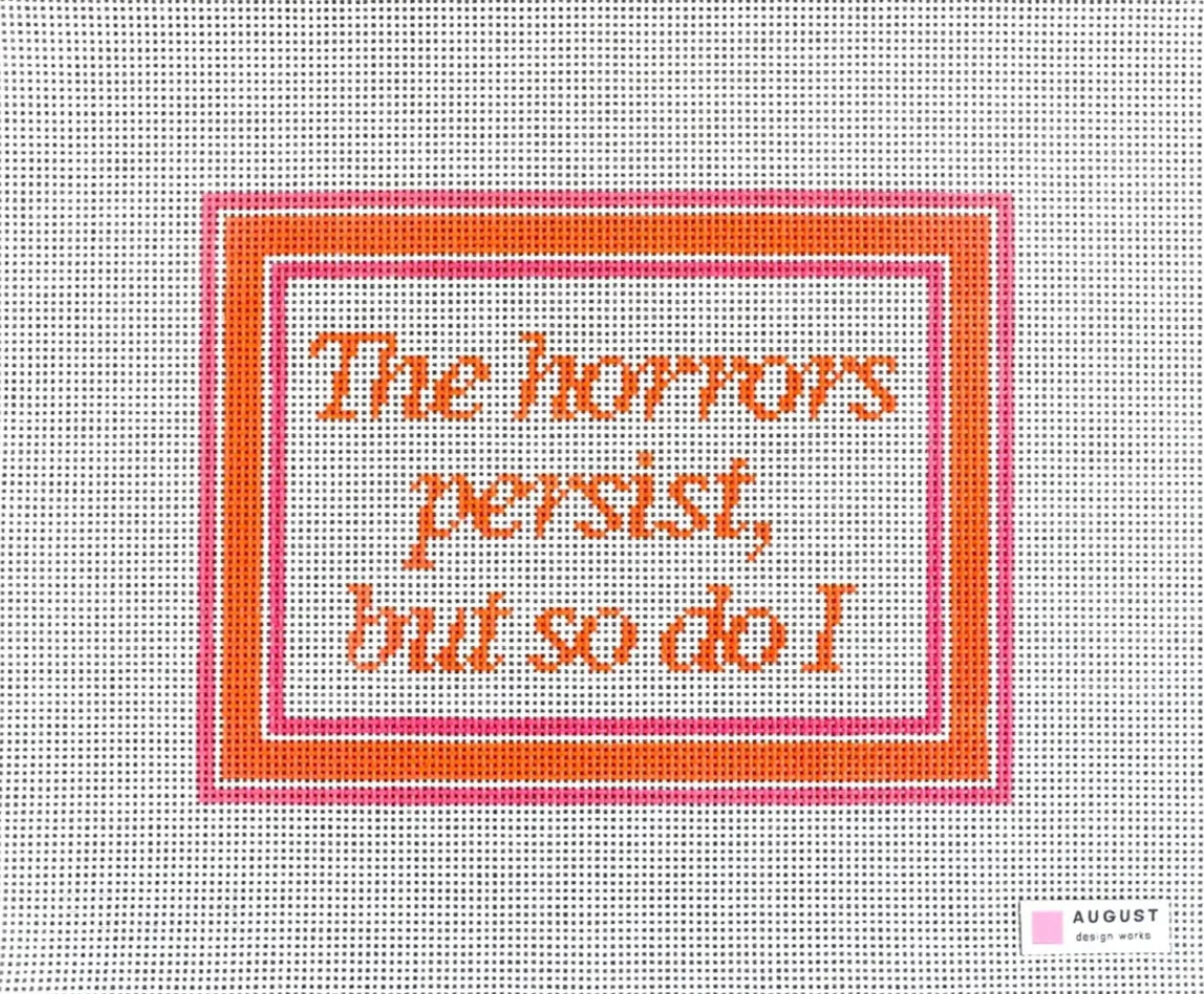 Canvas THE HORRORS PERSIST.....   AOW16S    8X6"
