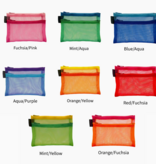 Accessories DOUBLE ZIPPER MESH  CASE   ASSORTED COLORS  11.5X16