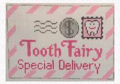Canvas TOOTH FAIRY LETTER WITH POCKET   -  PINK  109P   3.5X5.5"