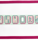 Canvas MAHJONG KEY FOB - PINK AND GREEN    PS501
