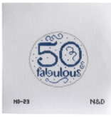 Canvas 50 AND FABULOUS  ND23  4"ROUND