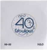 Canvas 40 AND FABULOUS  ND22  4"ROUND