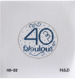 Canvas 40 AND FABULOUS  ND22  4"ROUND