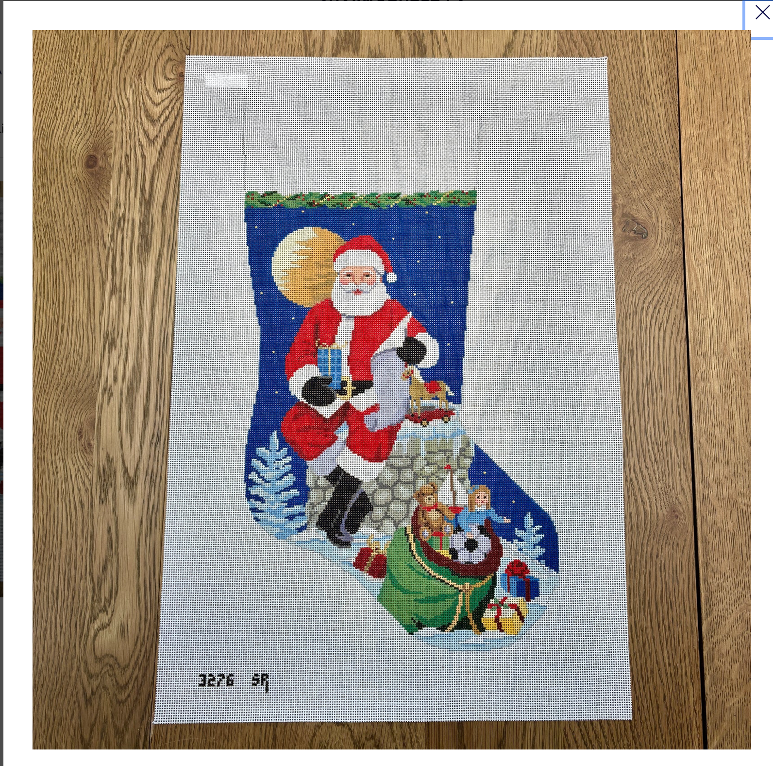 Canvas CHIMNEY  MOONLIT REST  STOCKING 3276
