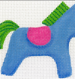 Canvas HERMES HORSE BAG CHARM - BLUE/GREEN/FUSCHIA  OM446