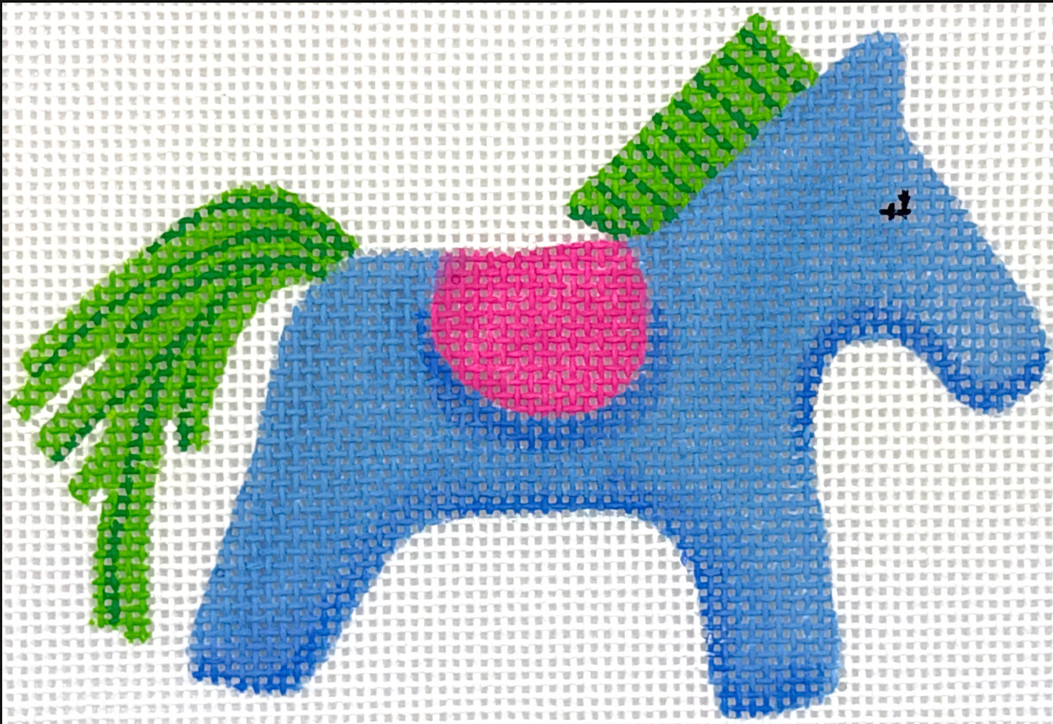 Canvas HERMES HORSE BAG CHARM - BLUE/GREEN/FUSCHIA  OM446