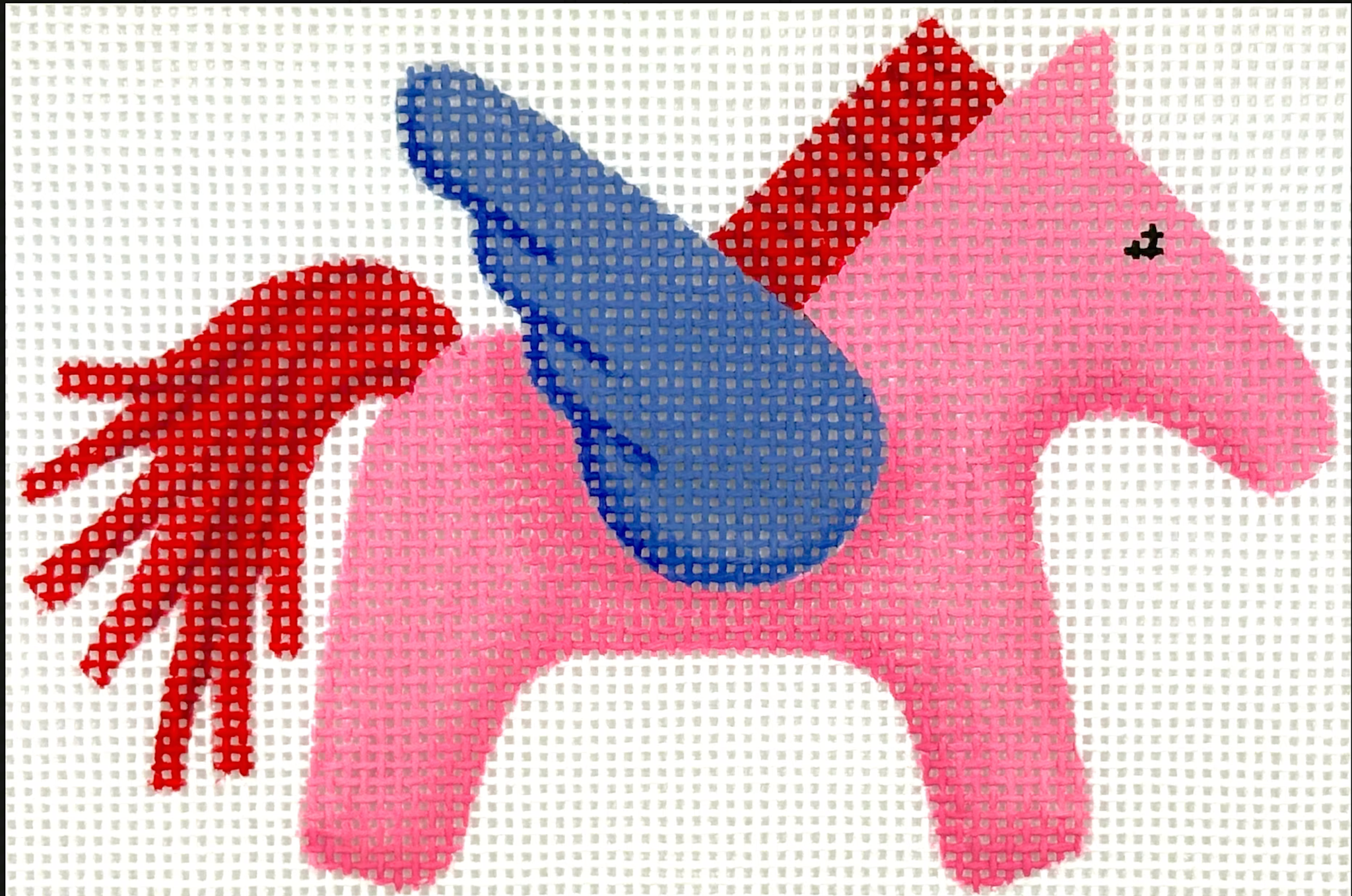 Canvas HERMES PEGASUS  BAG CHARM -PINK/RED/BLUE  OM450