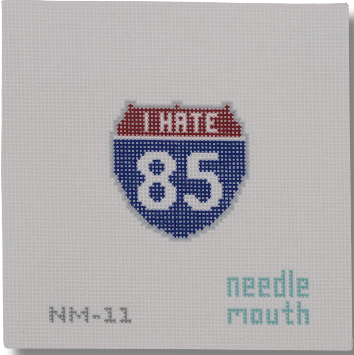 Canvas I HATE I-85    NM11   2X2"