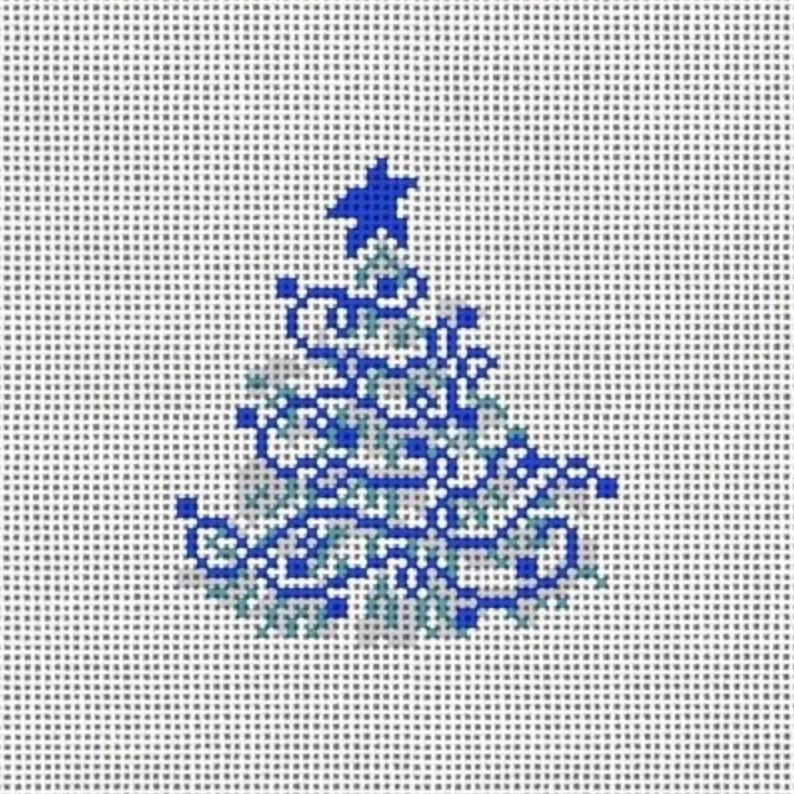 Canvas BLUE AND WHITE TREE  MCD30  4X4