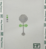 Canvas MINI SILVER BABY RATTLE  1X2.4"