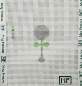 Canvas MINI SILVER BABY RATTLE  1X2.4"
