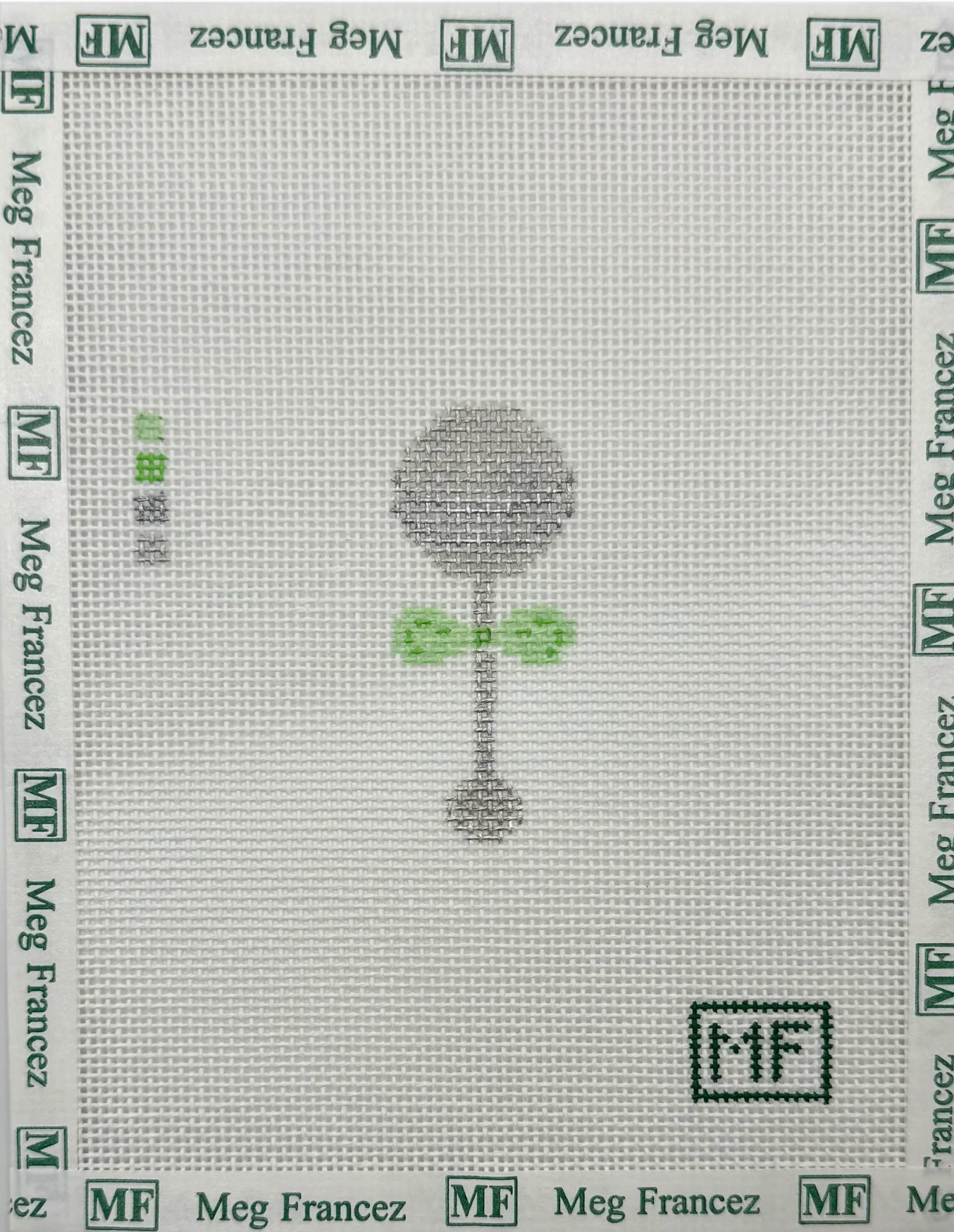 Canvas MINI SILVER BABY RATTLE  1X2.4"