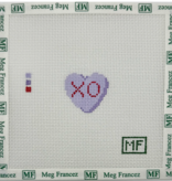 Canvas XO HEART MINI - LAVENDER   1.3X1.2"