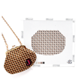 Canvas KISS LOCK BAG -  BASKETWEAVE JS317A   5.2X7"