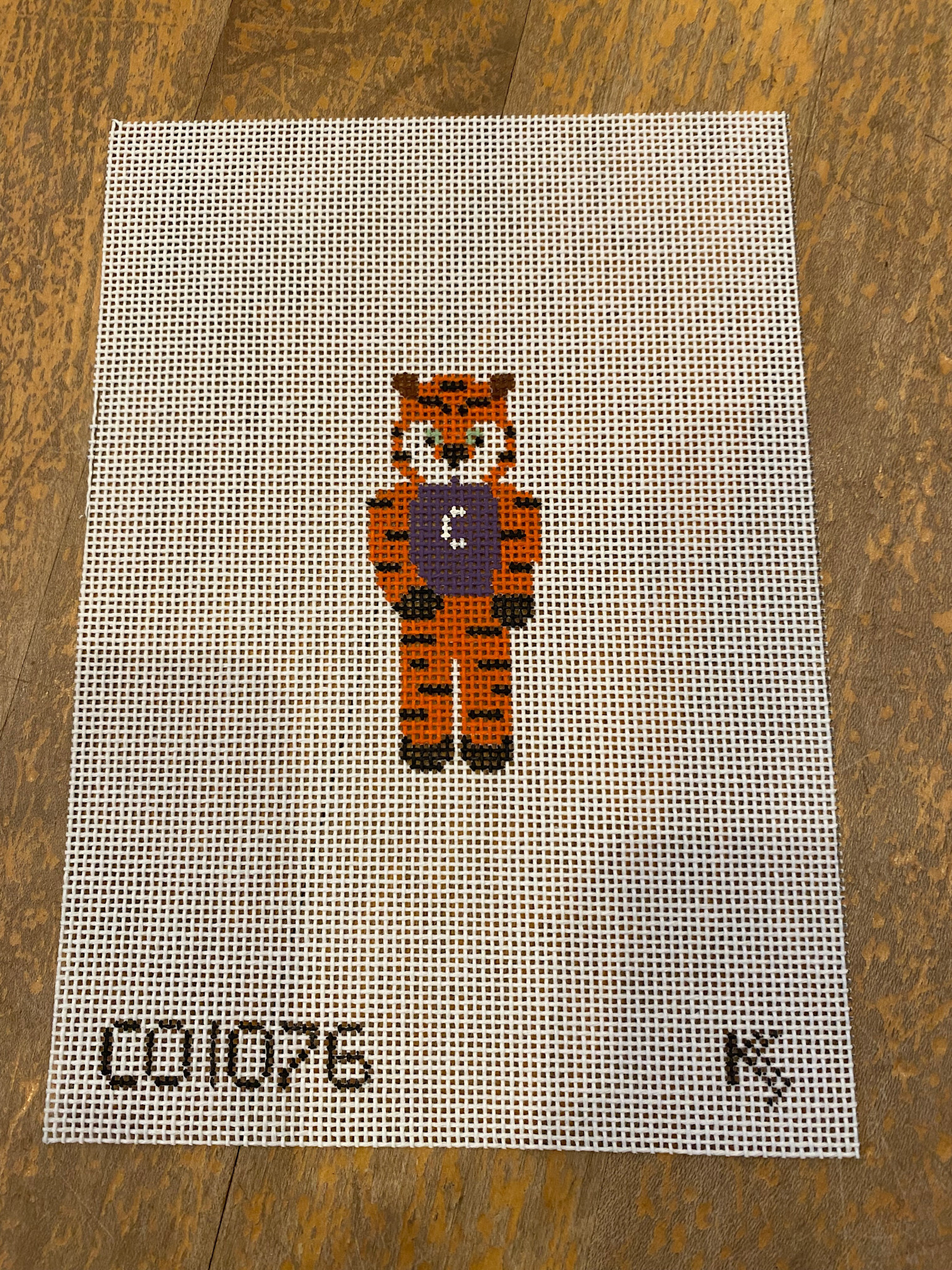 Canvas CLEMSON TINY TEAM TIGER MASCOT  CO1076