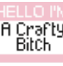 Canvas HELLO I'M A CRAFTY  BITCH  TT16   3X2"