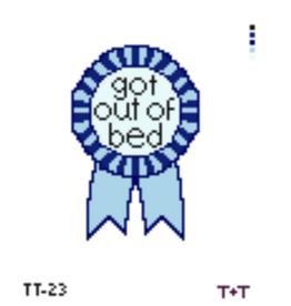 Canvas GOT OUT OF BED BADGE  TT23  3X4"