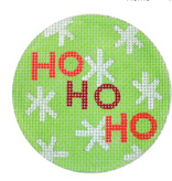 Canvas HO HO HO   KB285  4"ROUND
