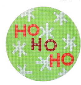 Canvas HO HO HO   KB285  4"ROUND