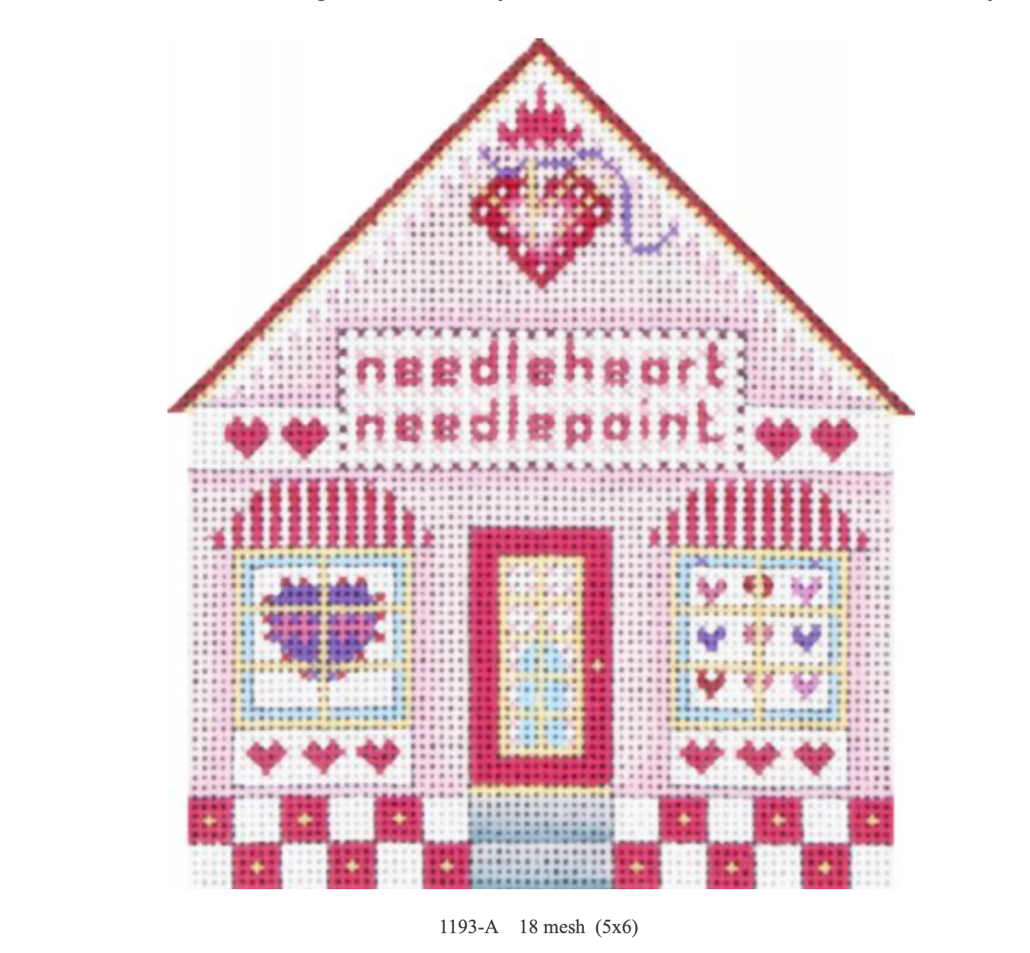 Canvas THIMBELINA  HEARTS TOWN SERIES  -  NEEDLEHEART 1193A  5X6"
