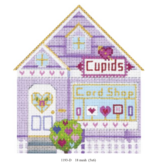 Canvas THIMBELINA  HEARTS TOWN SERIES  -  CUPIDS CARD    1193D  5X6"