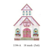 Canvas THIMBELINA  HEARTS TOWN SERIES  -  LOVE CHAPEL    1194A  5X6"