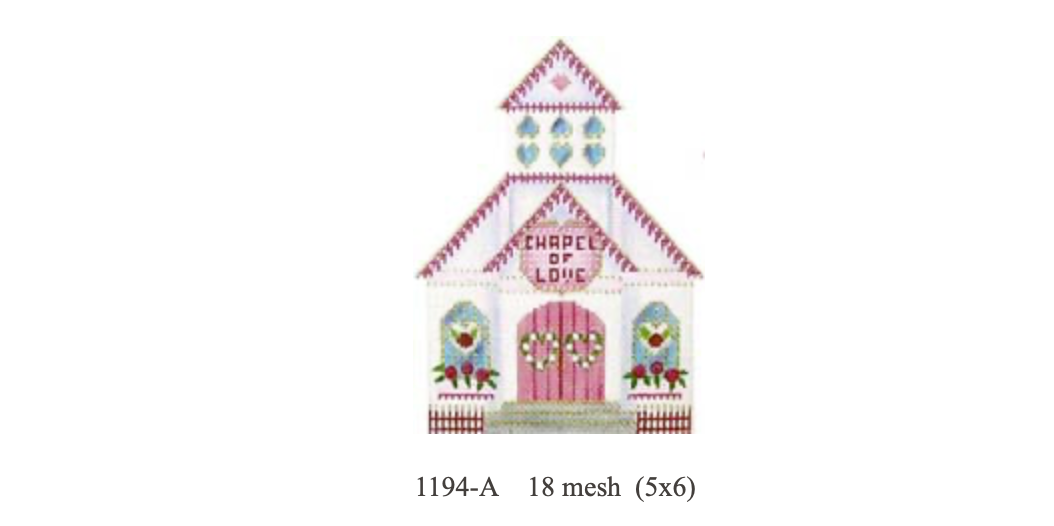 Canvas THIMBELINA  HEARTS TOWN SERIES  -  LOVE CHAPEL    1194A  5X6"