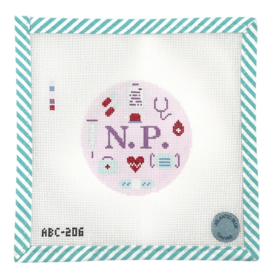 Canvas NURSE PRACTITIONER  ROUND   ABC206  4"ROUND