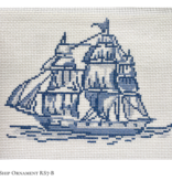 Canvas LITTLE WOMEN COLLECTION -SHIP ORNAMENT  RS7-B   5.5X4"