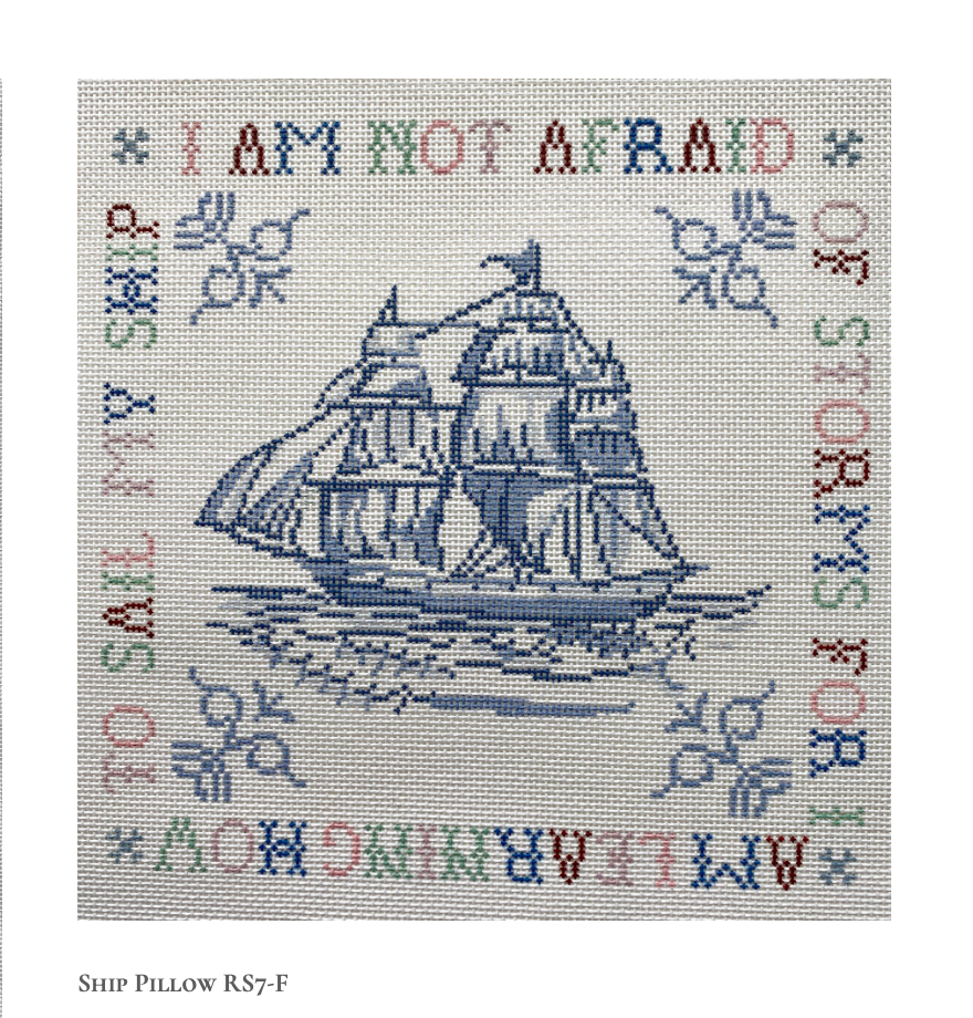 Canvas LITTLE WOMEN COLLECTION -SHIP PILLOW   RS7-F   10X10"