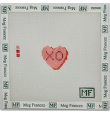 Canvas XO HEART MINI - PINK    1.3X1.2"