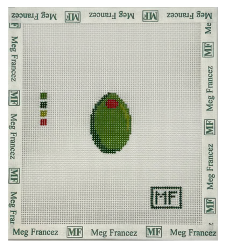 Canvas OLIVE  MINI    .9X1.5"