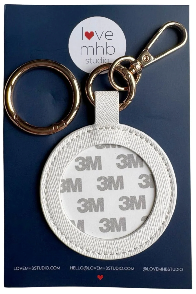 Accessories SELF FINISHING LEATHER - 2" ROUND CHARM - WHITE