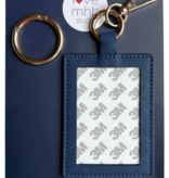Accessories SELF FINISHING LEATHER - 2.75X3.75" RECTANGLE CHARM - NAVY