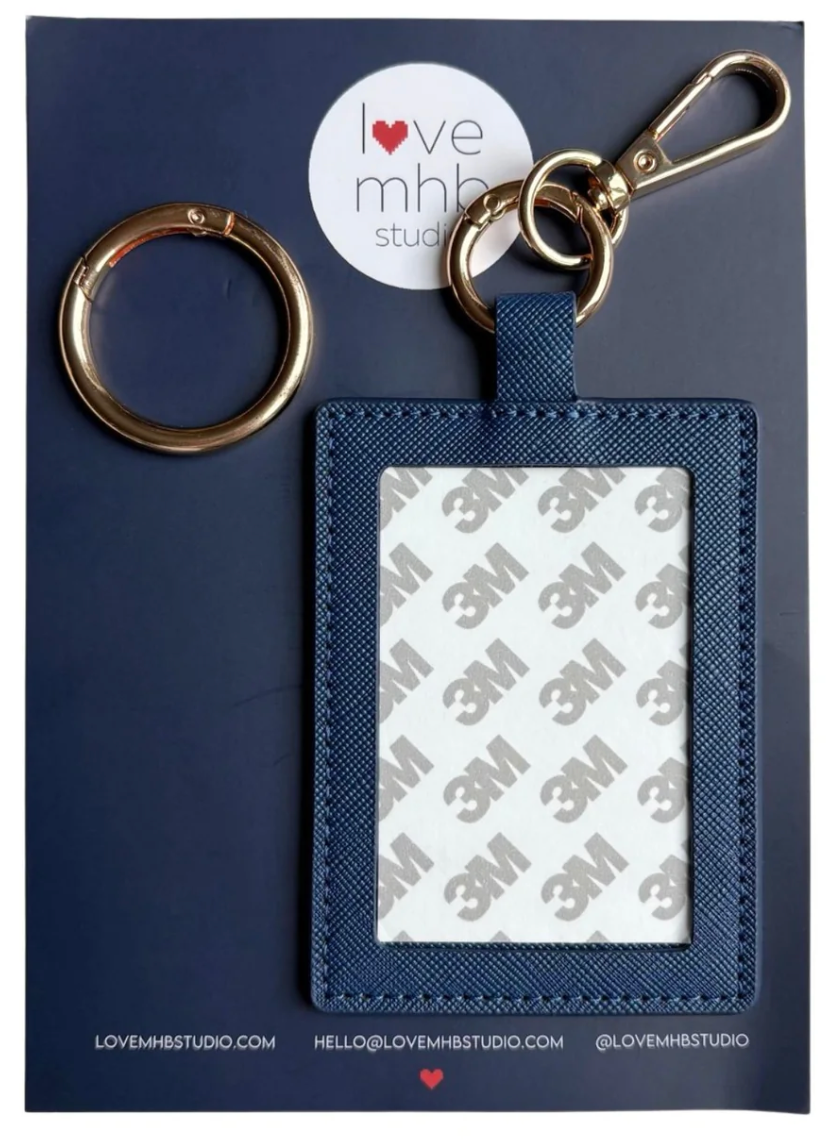 Accessories SELF FINISHING LEATHER - 2.75X3.75" RECTANGLE CHARM - NAVY