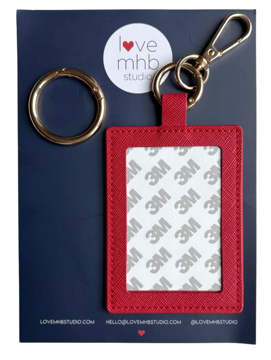 Accessories SELF FINISHING LEATHER - 2.75X3.75" RECTANGLE CHARM - RED