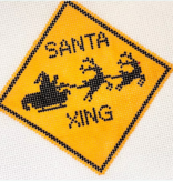 Canvas SANTA XING  JHN1126A   4.5X4.5"