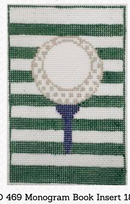 Canvas GOLF YARDAGE BOOK INSERT -  BALL MONOGRAM  469