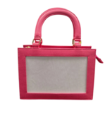 Accessories SELF FINISHING LEATHER PURSE HOLD 8X5" CANVAS - HOT PINK