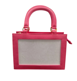 Accessories SELF FINISHING LEATHER PURSE HOLD 8X5" CANVAS - HOT PINK