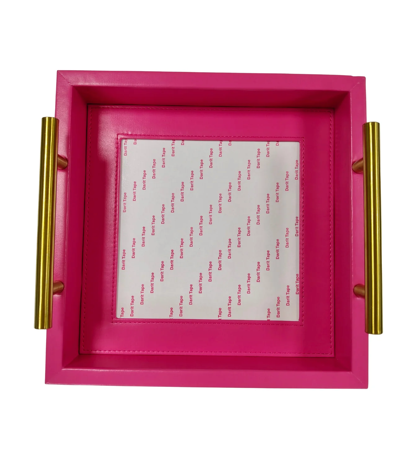 Accessories SELF FINISHING VEGAN-LEATHER TRAY   HOLD 6X6" CANVAS - HOT PINK