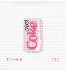Canvas PINK GINGHAM DIET COKE  TSS319  2.5X4"