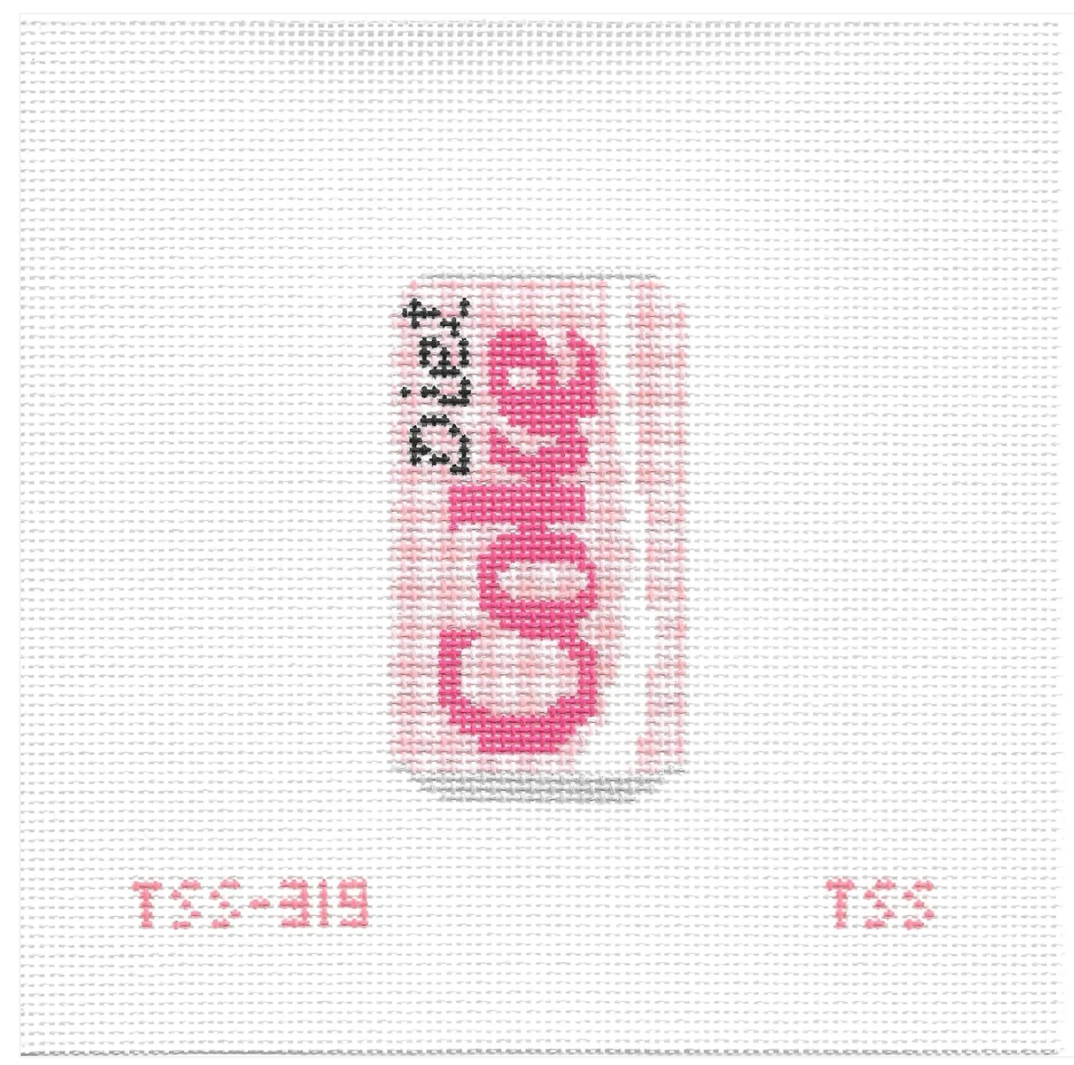 Canvas PINK GINGHAM DIET COKE  TSS319  2.5X4"