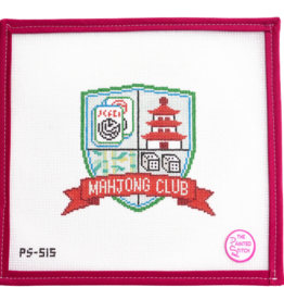 Canvas MAHJONG CLUB CREST  PS514  5X5"