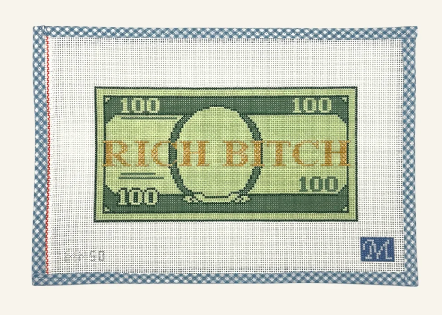Canvas RICH BITCH  MN50  9.5X5"