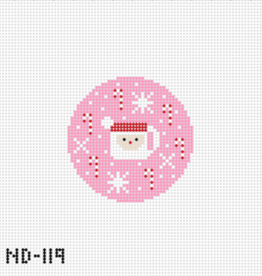 Canvas PINK SANTA MUG  ND1114   3"ROUND